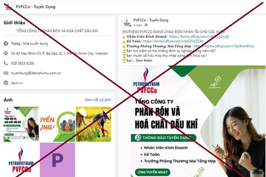 Tập đoàn Dầu khí cảnh báo tình trạng giả mạo các đơn vị dầu khí tuyển dụng lao động