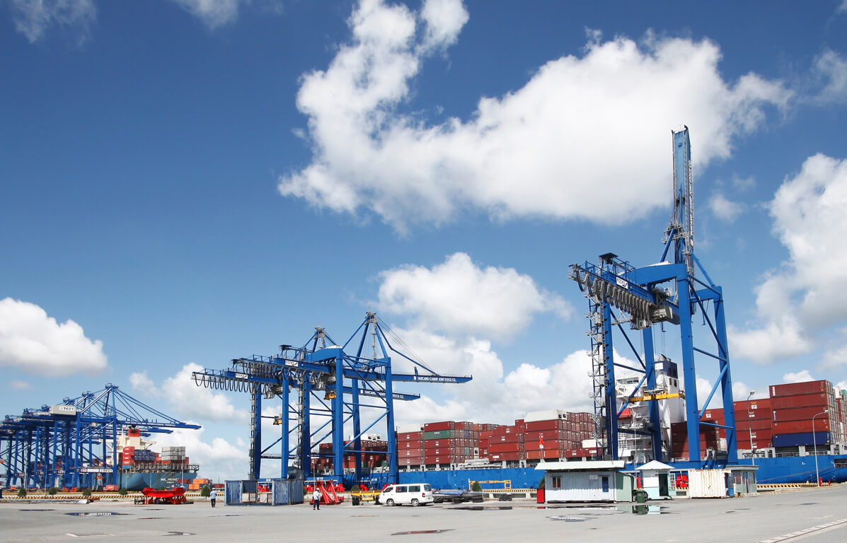 Tân Cảng Cát Lái (TPHCM) là cảng đầu tiên tại Việt Nam đạt danh hiệu Cảng xanh của Hội đồng mạng lưới dịch vụ cảng APEC bình chọn. Ảnh: Tân Cảng Cát Lái