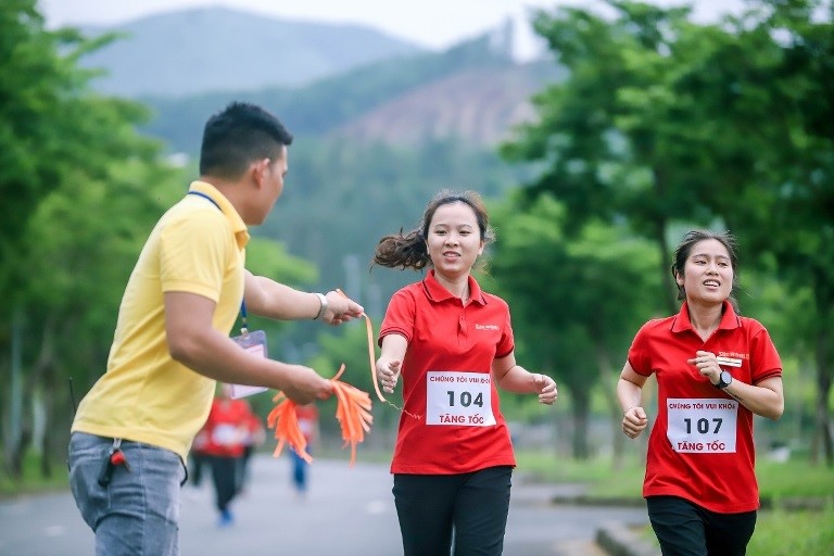 Sun World Group always focuses on promoting the spirit of learning, working, and practicing sports among young people. Anh Duong's photo.