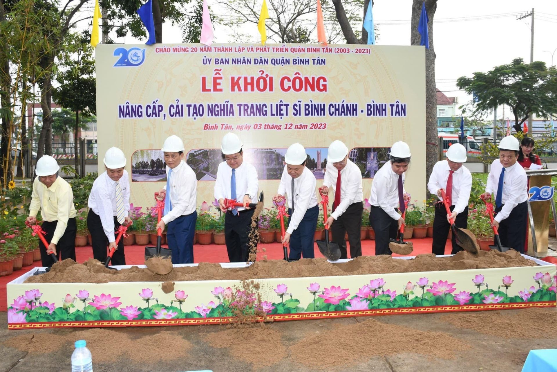 Lễ khởi công “Dự án đầu tư, nâng cấp nghĩa trang liệt sĩ Bình Chánh – Bình Tân”.
