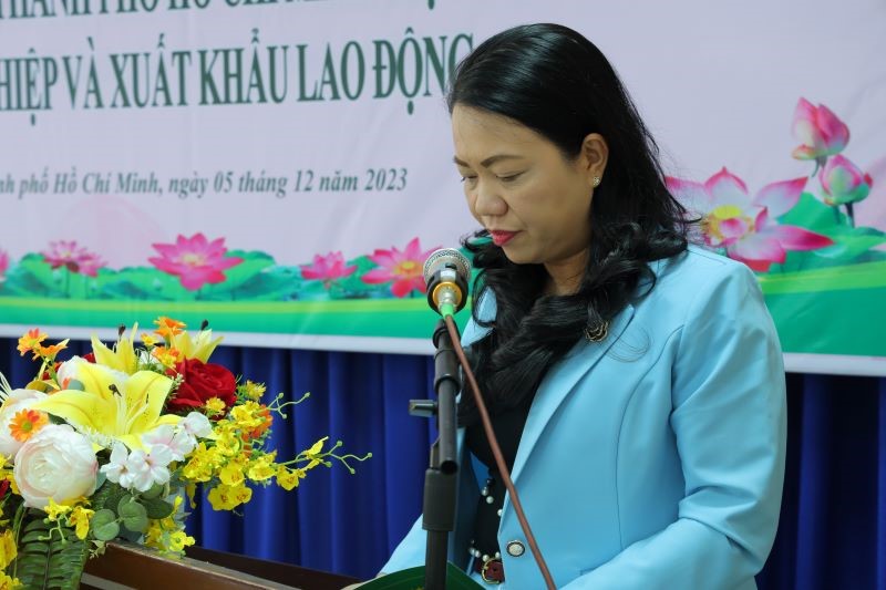 Ms. Vu Thi Huynh Mai - Chairwoman of the City Committee for Overseas Vietnamese. Ho Chi Minh.