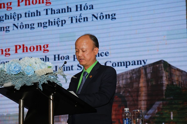 Ông Nguyễn Hồng Phong, Phó Chủ tịch Hiệp hội Doanh nghiệp tỉnh Thanh Hoá, Tổng Giám đốc Công ty CP Công nông nghiệp Tiến Nông