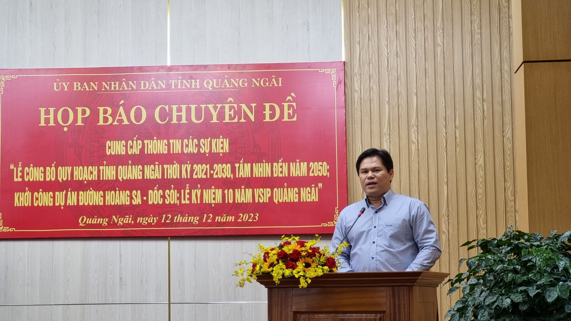 Phó Chủ tịch UBND tỉnh Trần Phước Hiền chủ trì buổi họp báo