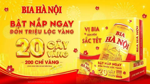 Hanoi Beer: The flavour of the drink brings good fortunes to Tet with striking promotions