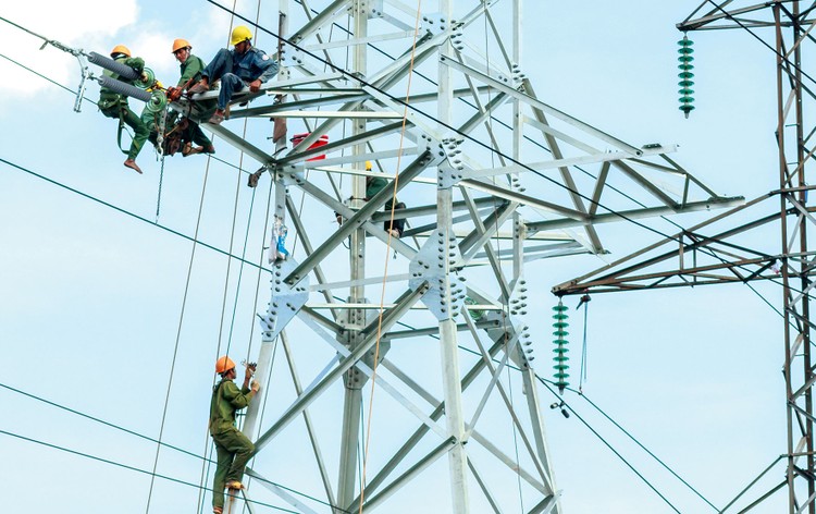 Illustration of Vietnam's power sources and transmission grid