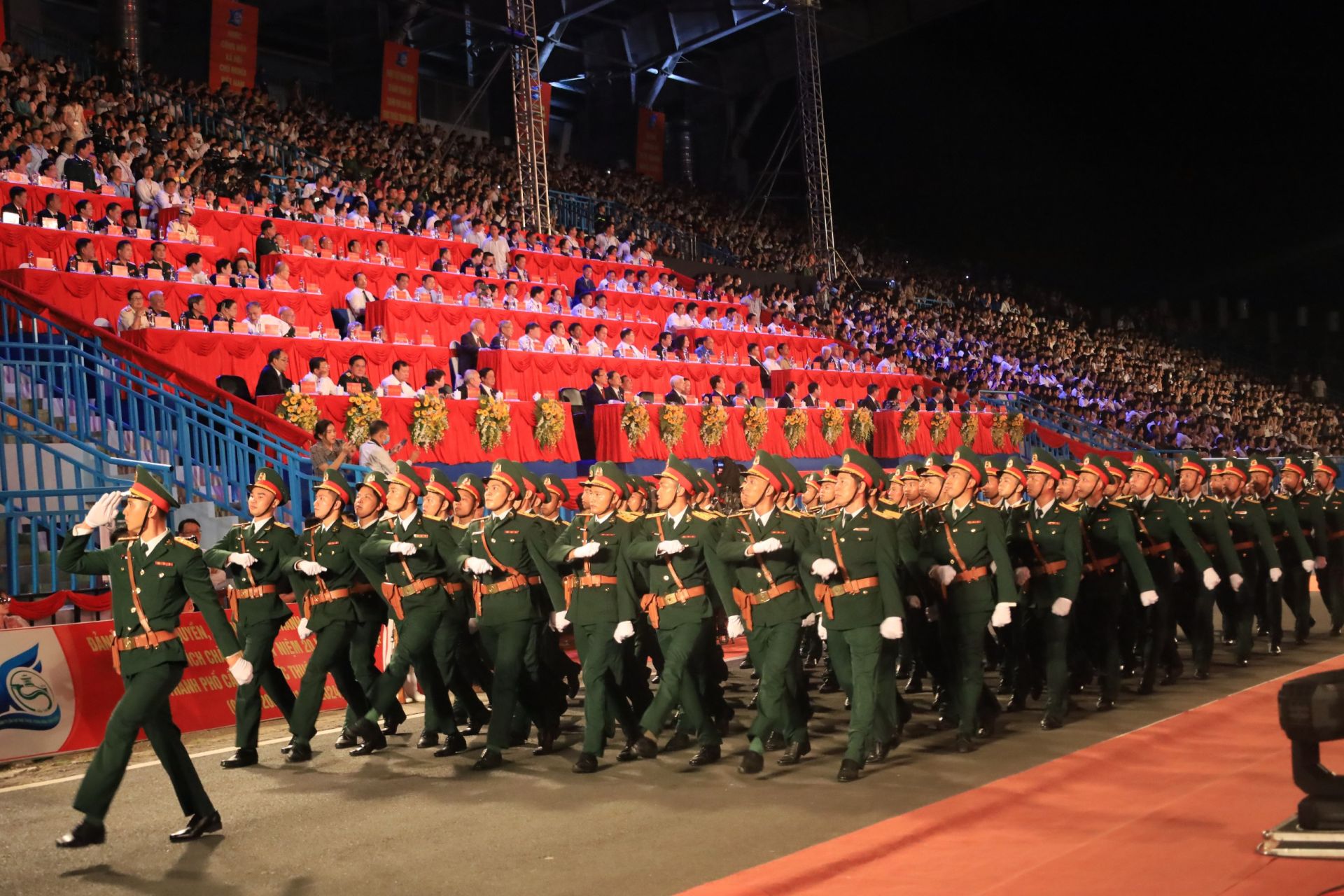 Armed Forces marched past the grandstand