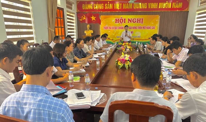 Ngày 06/10/2023, Đoàn thẩm tra NTM huyện Nghi Lộc tiến hành thẩm tra kết quả xây dựng NTM nâng cao của xã Nghi Mỹ