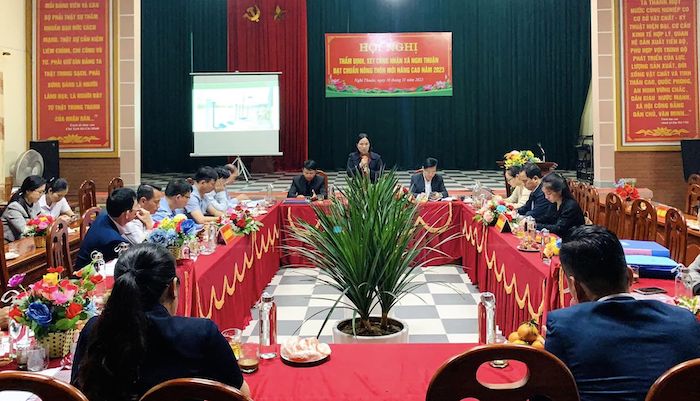 Ngày 30/11/2023, Hội đồng thẩm định NTM tỉnh Nghệ An đã tiến hành thẩm định các tiêu chí xây dựng NMT nâng cao của xã Nghi Thuận.