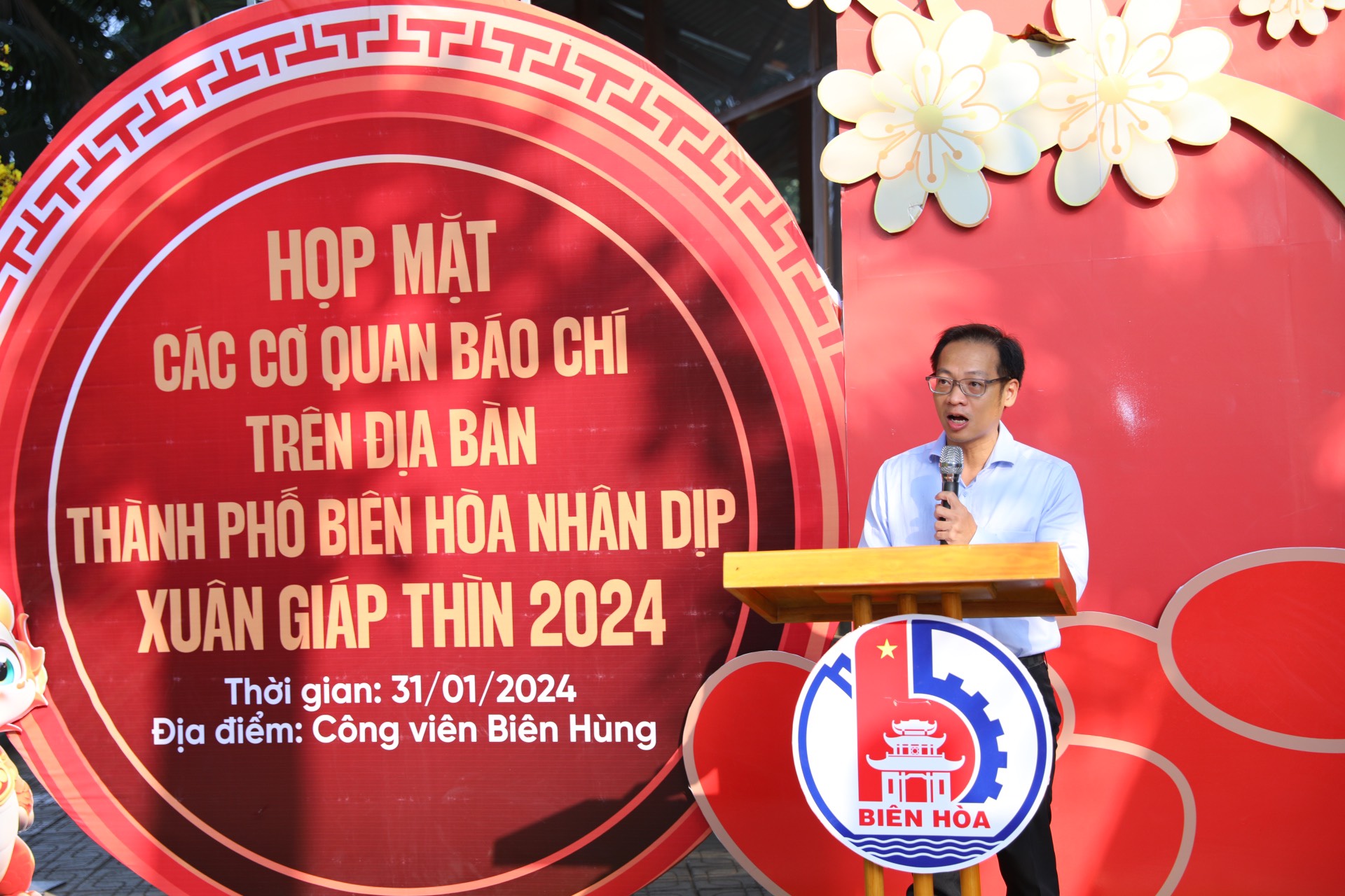 Phó Chủ tịch UBND TP.Biên Hòa Nguyễn Xuân Thanh chia sẻ tại lễ khai mạc.