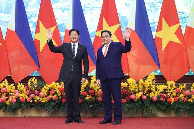 Prime Minister Pham Minh Chinh welcomed President Marcos Jr.’s first state visit to Vietnam. (Photo: VGP/Nhat Bac)