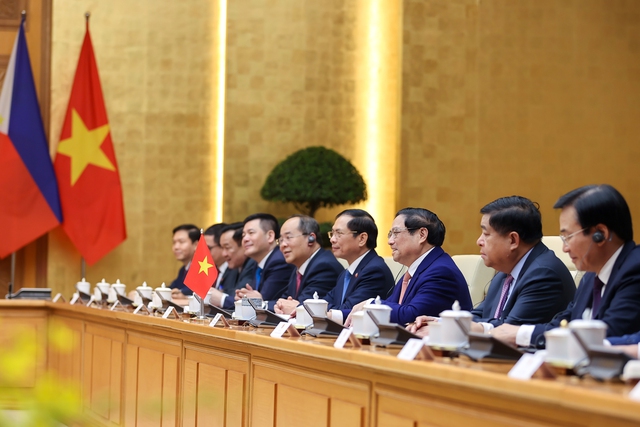 The Prime Minister affirmed that the rice trade is one of the important areas of cooperation with the Philippines. (Photo: VGP/Nhat Bac)