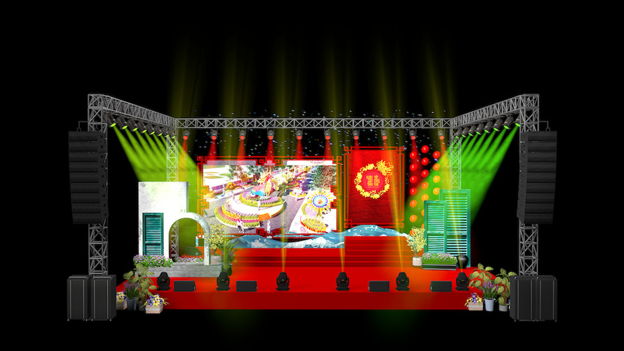 Thiết kế sân khấu Chương trình “Xuân Côn Đảo - Tết rồng hoa”