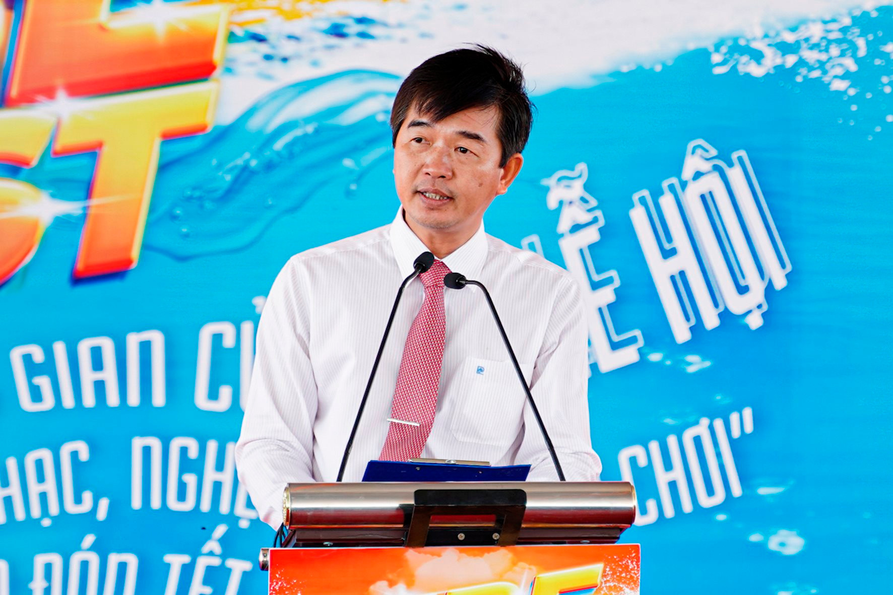 Ông Phan Nguyễn Hoàng Tân, Chủ tịch UBND thành phố Phan Thiết phát biểu
