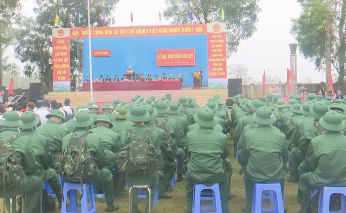 Huyện Diễn Châu tổ chức Lễ giao nhận quân năm 2023