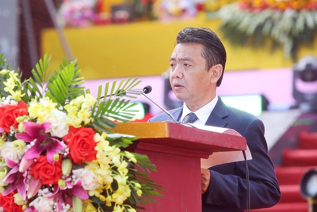 Đồng chí Hoàng Đạo Cương - Thứ trưởng Bộ Văn hóa, Thể thao và Du lịch phát biểu tại lễ khai hội