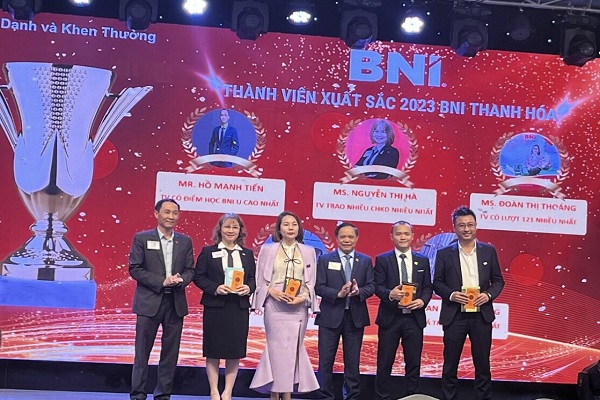 5 thành viên xuất sắc của BNI Thanh Hoá năm 2023