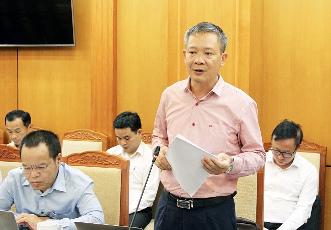 Ông Nguyễn Ngọc Tân - Phó Tổng Giám đốc Tổng công ty Truyền tải điện Quốc gia phát biểu ý kiến