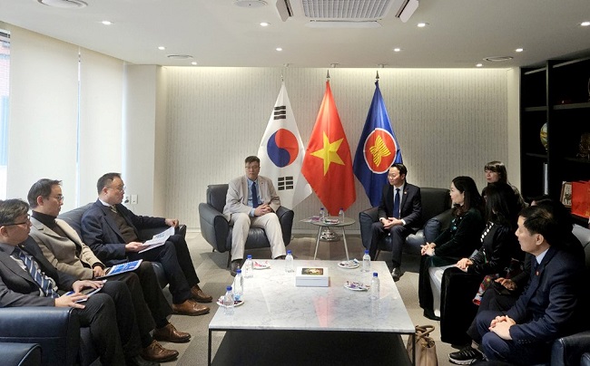 Bí thư Tỉnh ủy Đỗ Đức Duy cùng đoàn công tác đã làm việc với Hiệp hội doanh nhân và đầu tư Việt Nam - Hàn Quốc (VKBIA)