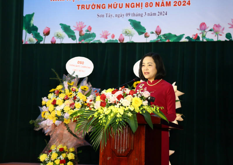 Ms Nguyen Thi Thanh - Member of the Party Central Committee, Head of the National Assembly Delegation Affairs Committee, Deputy Head of the Central Organisation Commission, and President of the Vietnam - Cambodia Friendship Association