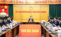 Chủ tịch UBND tỉnh Bắc Giang làm việc với Ban Quản lý các Khu công nghiệp tỉnh