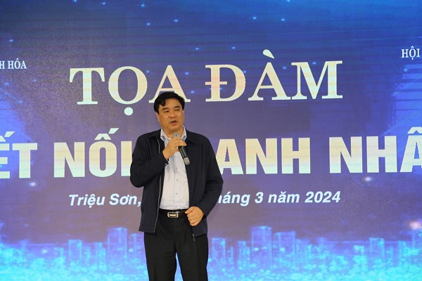 Ông Vũ Đức Nhiệm, Phó Chủ tịch Hiệp hội Doanh nghiệp tỉnh Thanh Hoá phát biểu