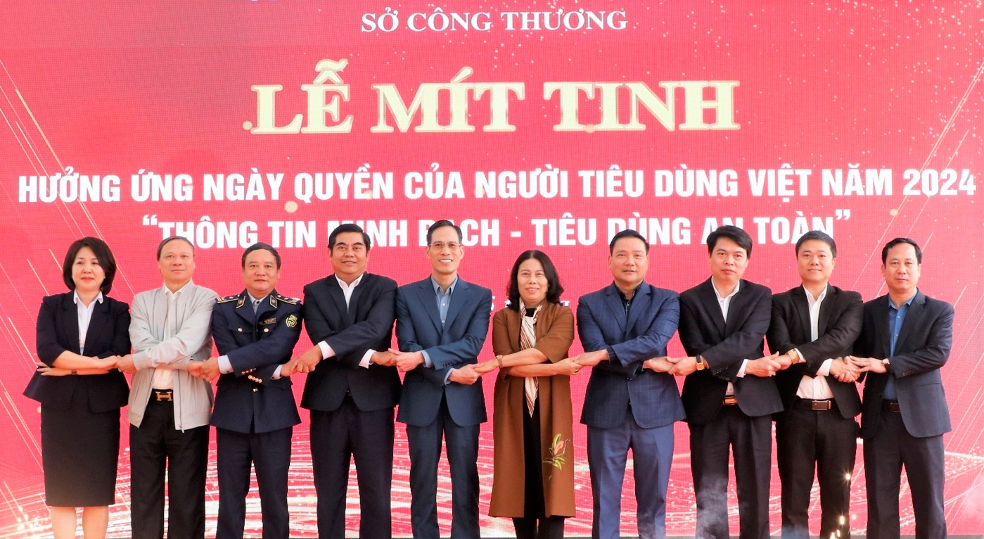 Sở Công Thương tỉnh Bắc Ninh tổ chức Lễ mít tinh hưởng ứng Ngày Quyền của người tiêu dùng Việt Nam năm 2024