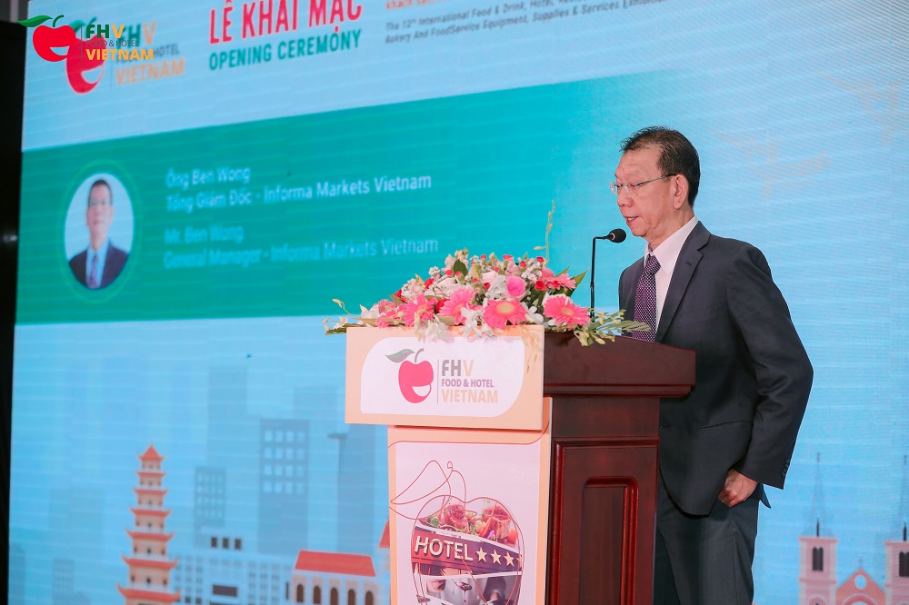 Mr Ben Wong – General Director of Informa Markets Vietnam, spoke at the event