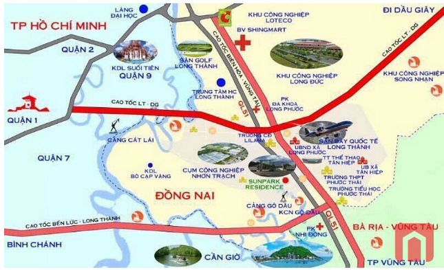 Tuyến cao tốc Biên Hòa - Vũng Tàu trên sơ đồ, bản vẽ