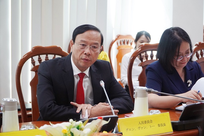 Chủ tịch UBND tỉnh Bà Rịa- Vũng Tàu: Ông  Nguyễn Văn Thọ tại buổi làm việc