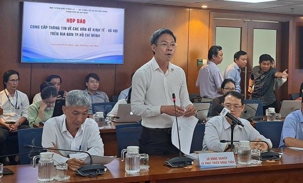 Ông Nguyễn Phúc Sang, Phó Chánh Văn phòng Sở Nông nghiệp và Phát triển nông nghiệp TP. HCM thông tin về hội nghị