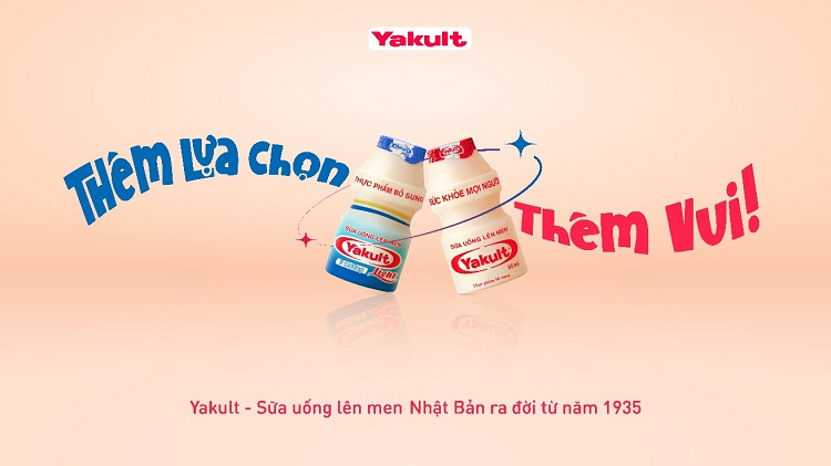 Yakult Light nay đã có mặt tại Việt Nam với thông điệp “Thêm lựa chọn, thêm vui” (Ảnh: Yakult)