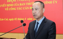 Bổ nhiệm tân Chánh Văn phòng Tỉnh ủy Lào Cai