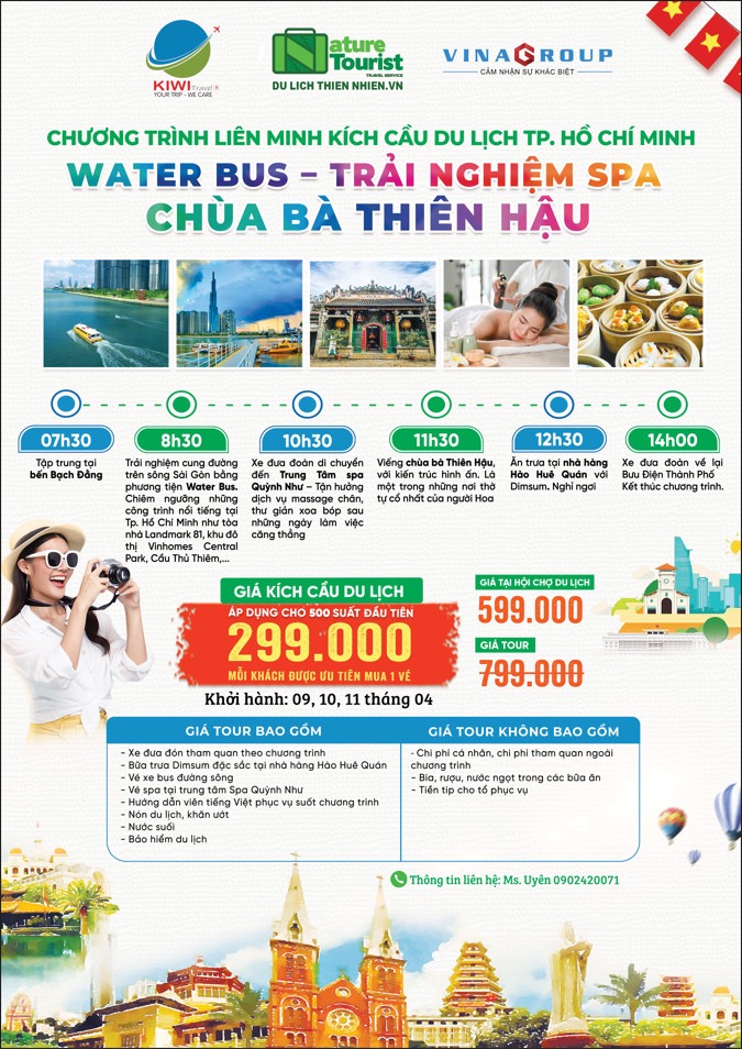 chương trình kích cầu du lịch TP. Hồ Chí Minh năm 2024 còn nhận được sự đồng hành, ủng hộ của tập đoàn kinh doanh dịch vụ du lịch, nghỉ dưỡng, với các gói combo giảm giá khi tham quan, sử dụng dịch vụ tại các điểm đến của doanh nghiệp