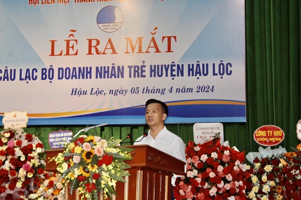 Ông Nguyễn Xuân Hưng, Chủ tịch Hội Doanh nhân trẻ tỉnh Thanh Hóa: 