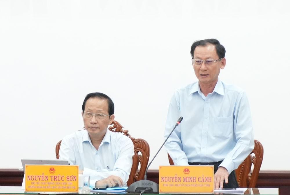 Phó Chủ tịch UBND tỉnh Nguyễn Minh Cảnh có ý kiến. (Ảnh: Huyền Trang)