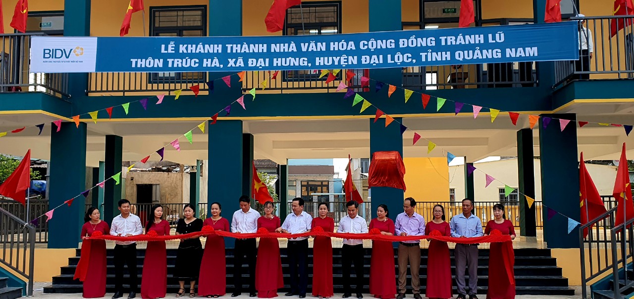 BIDV khánh thành Nhà văn hóa cộng đồng tránh lũ tại Quảng Nam