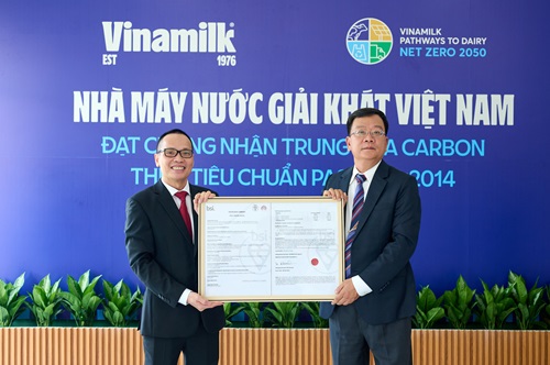 Vinamilk now has 3 units certified as Carbon Neutral PAS 2060:2014