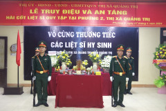Thị xã Quảng Trị, tỉnh Quảng Trị tổ chức Lễ truy điệu và an táng hài cốt liệt sĩ