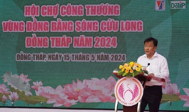 Phó Chủ tịch UBND tỉnh Đồng Tháp Nguyễn Phước Thiện phát biểu tại Lễ khai mạc