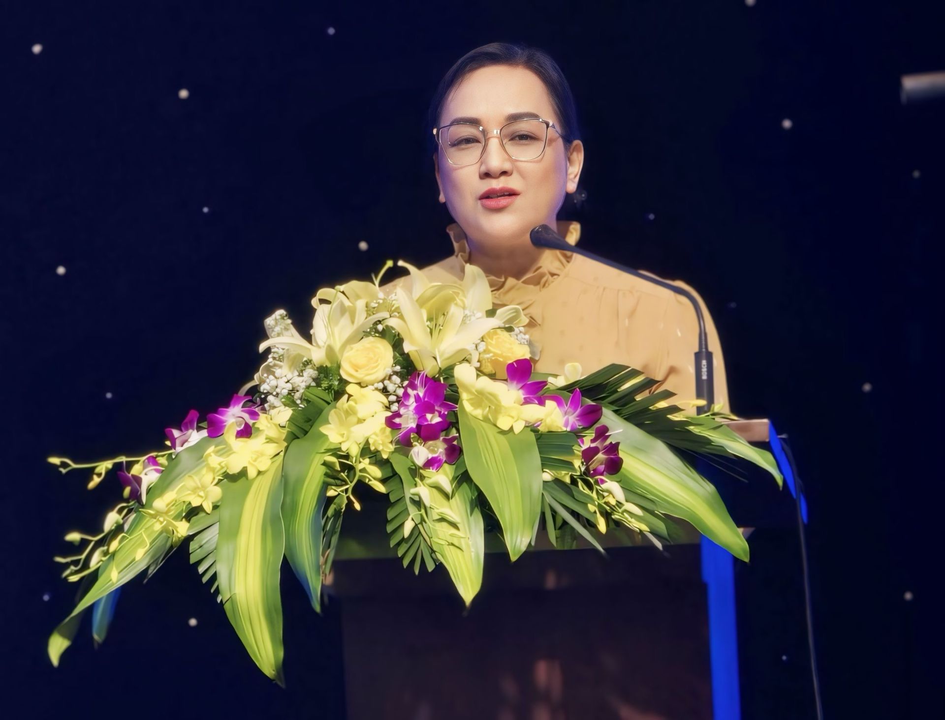 Bà Nguyễn Huyền Anh - Giám đốc Sở Du lịch tỉnh Quảng Ninh phát biểu