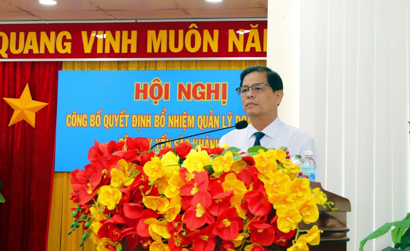 Ông Nguyễn Tấn Tuân, Chủ tịch UBND tỉnh Khánh Hòa phát biểu trong buổi lễ