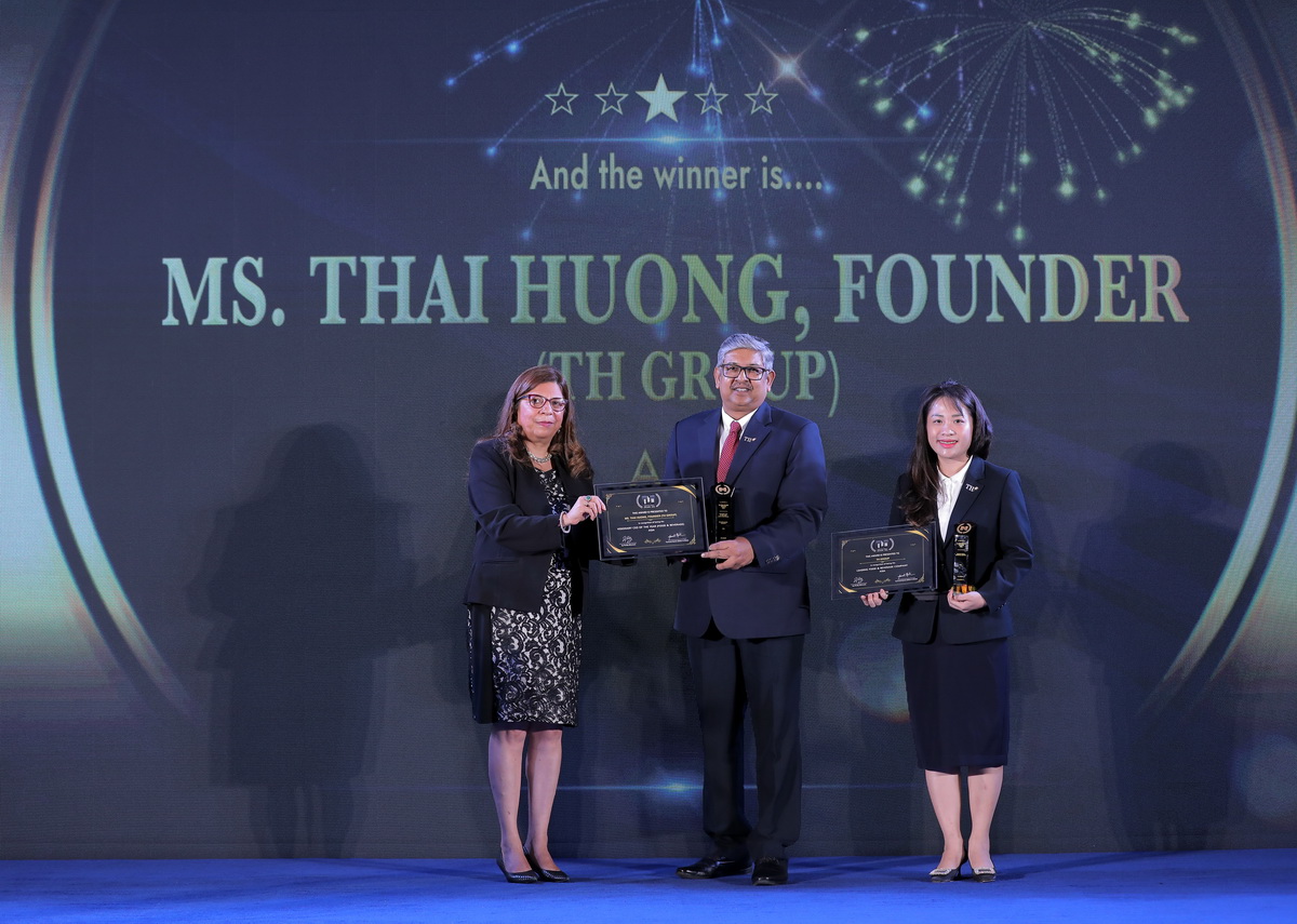 TH Group representative receiving the award in Bangkok, Thailand