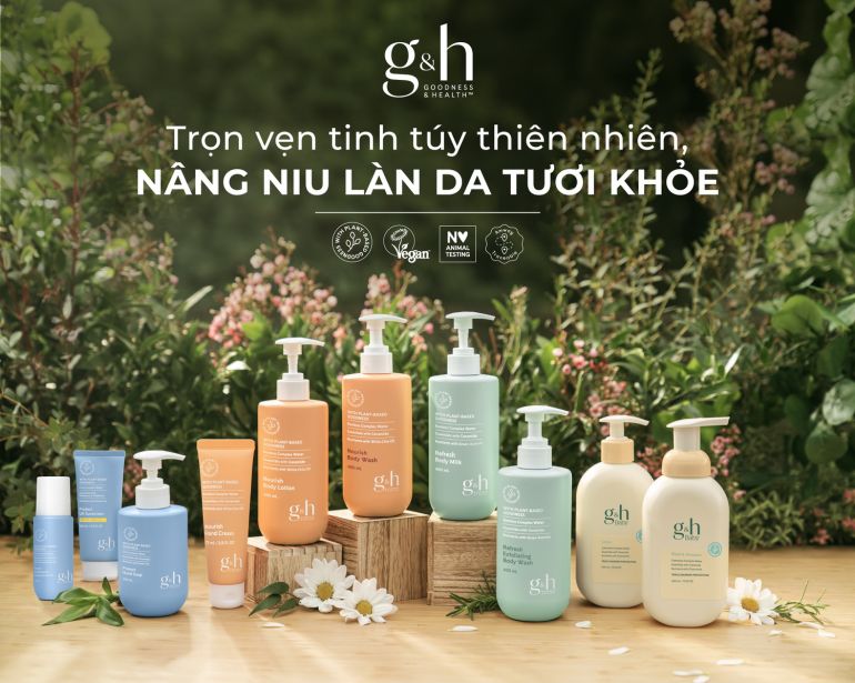 g&h trình diện với 3 mục sản phẩm, tổng cộng 10 sản phẩm đa dạng phù hợp cho cả gia đình