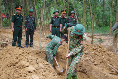 Bộ Chỉ huy Quân sự tỉnh Quảng Trị tìm kiếm, quy tập được thêm 05 hài cốt liệt sĩ