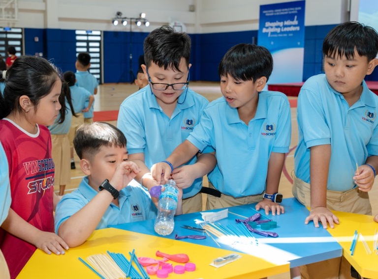 Vinsers showcase their leadership skills by forming teams to build jet cars from recycled materials