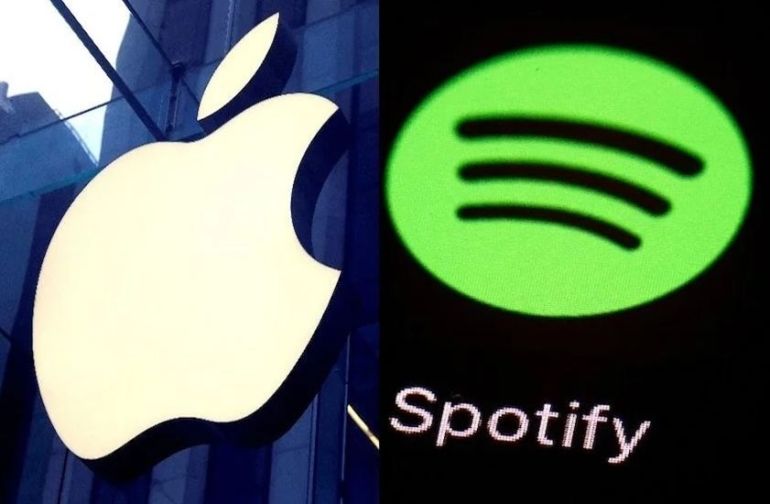 Spotify và Apple vốn có mối quan hệ ít bình yên qua những trận chiến pháp lý kéo dài liên quan tới việc cản trở hoạt động của nhau