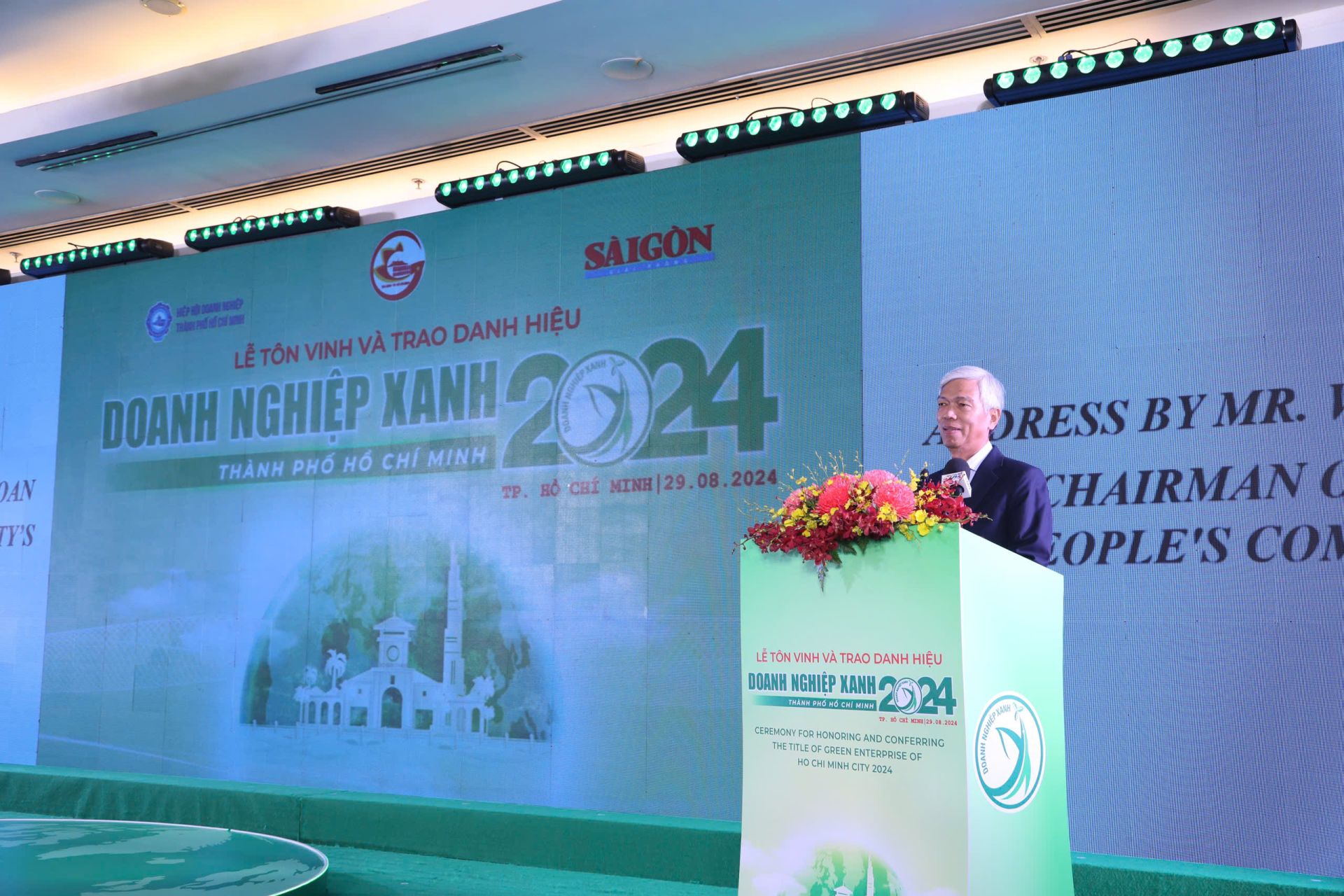 Vice Chairman of the Ho Chi Minh City People's Committee, Võ Văn Hoan, delivered a speech at the ceremony