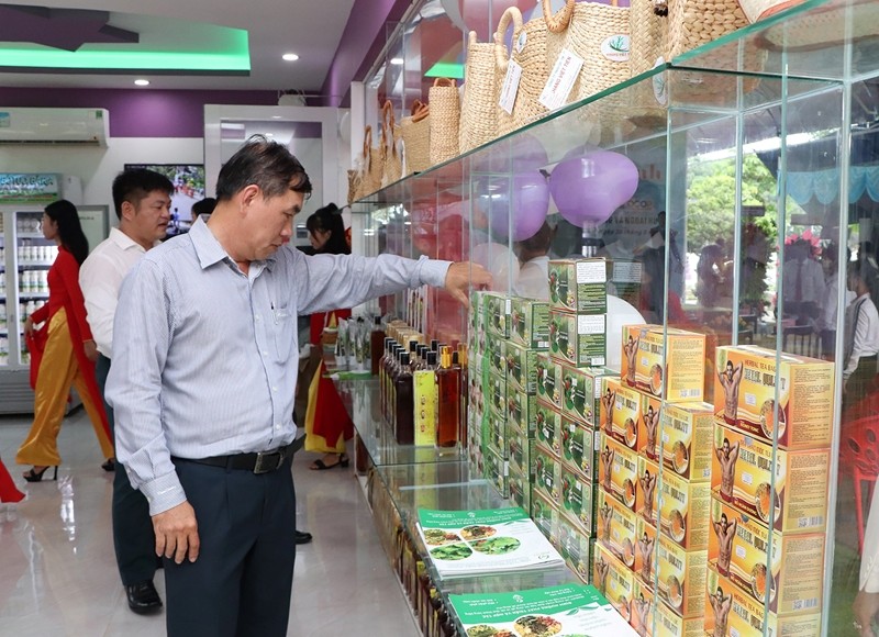 House for Introducing and Displaying OCOP Products, Featured Rural Industrial Products at the Long Điền District Cultural, Sports, and Information Center