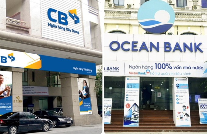 Vietnam Construction Bank (CB) and Ocean Commercial Bank (OceanBank) have officially been transferred to Vietcombank and MB