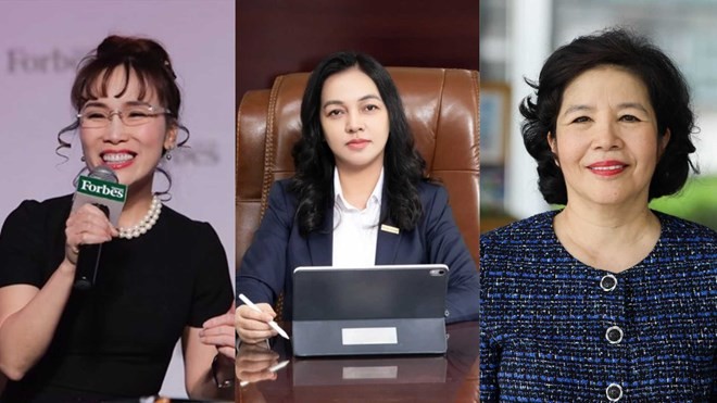 Three Vietnamese female entrepreneurs who were honored in the 